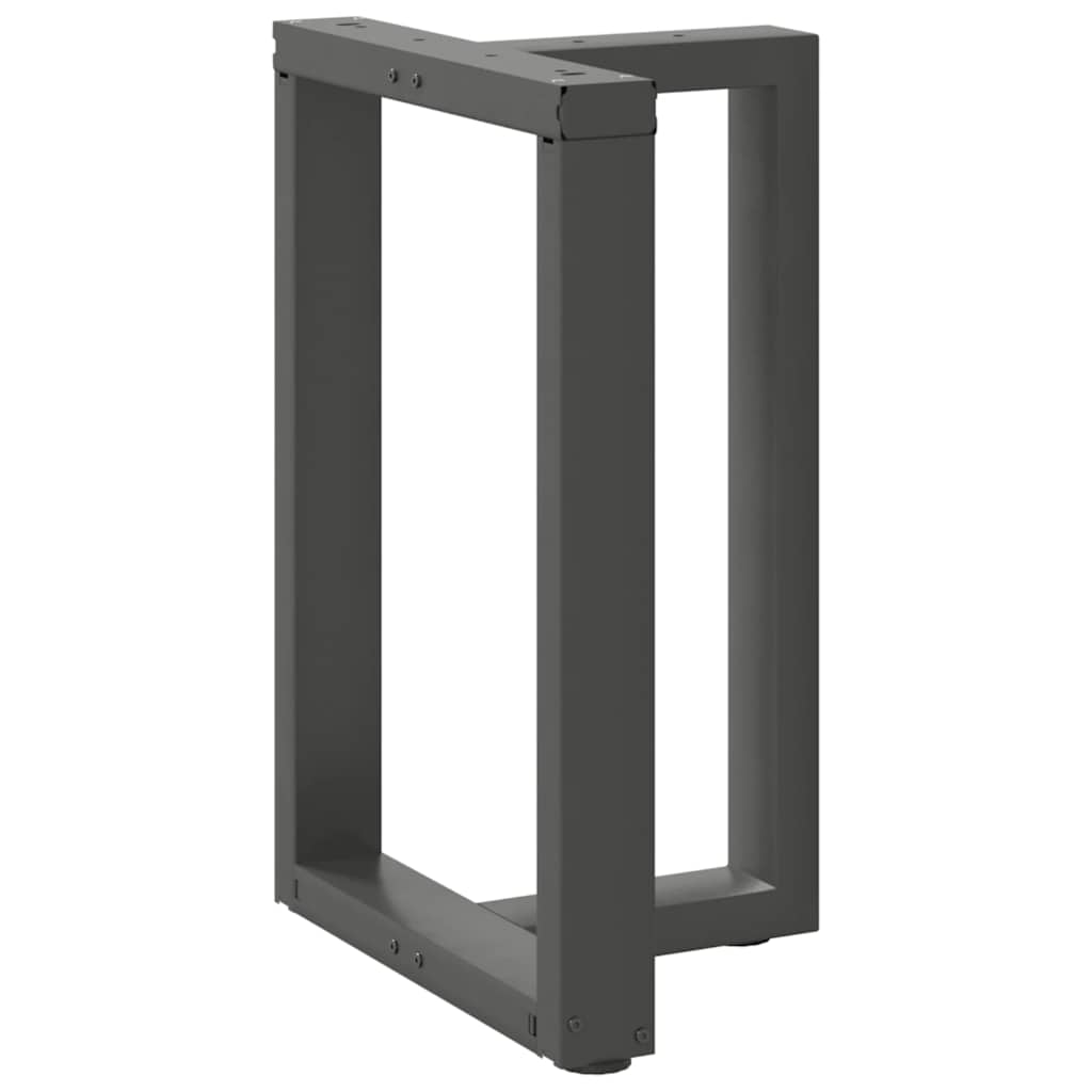 Anthracite Steel T-Shaped Dining Table Legs 2 pcs, Adjustable Height