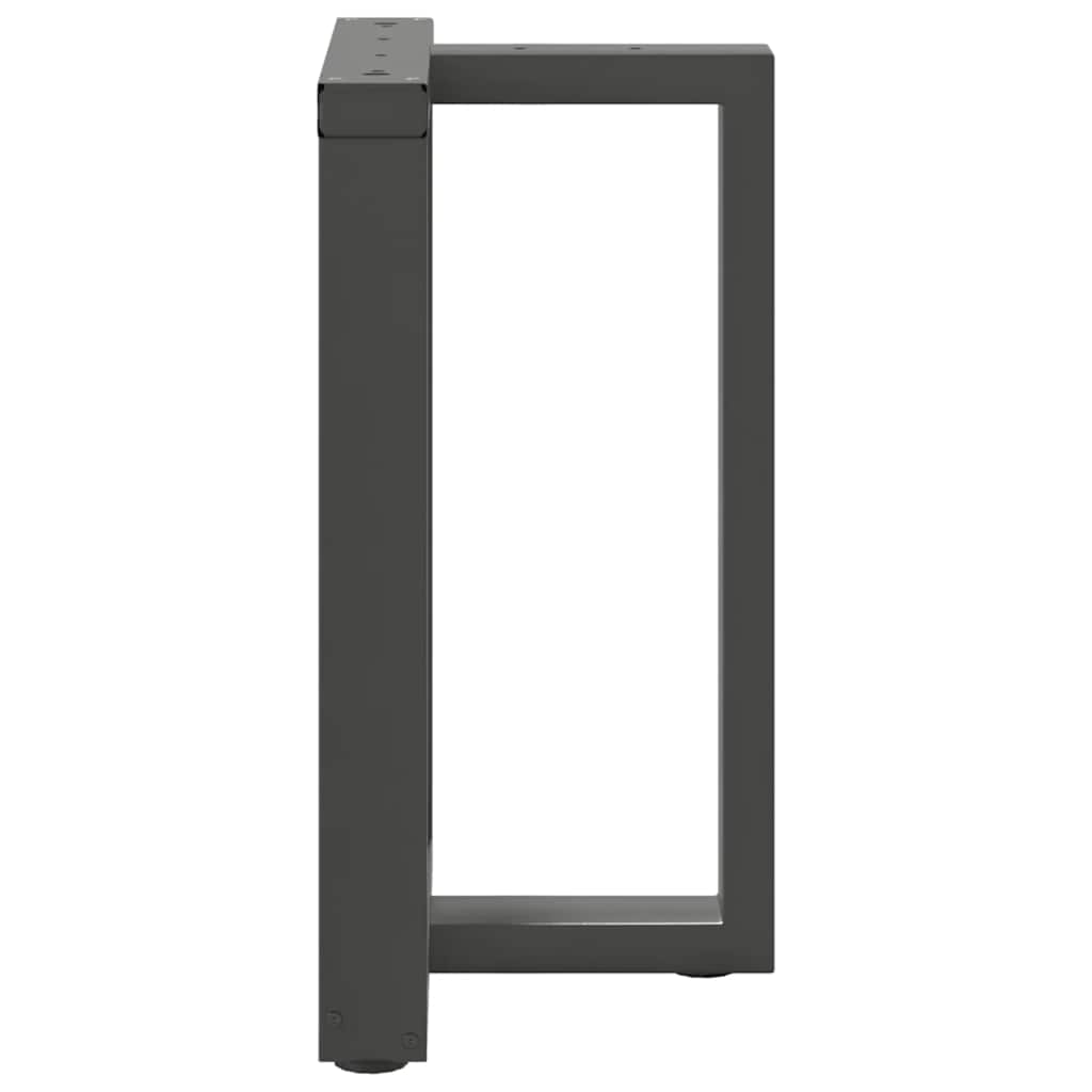 Anthracite Steel T-Shaped Dining Table Legs 2 pcs, Adjustable Height