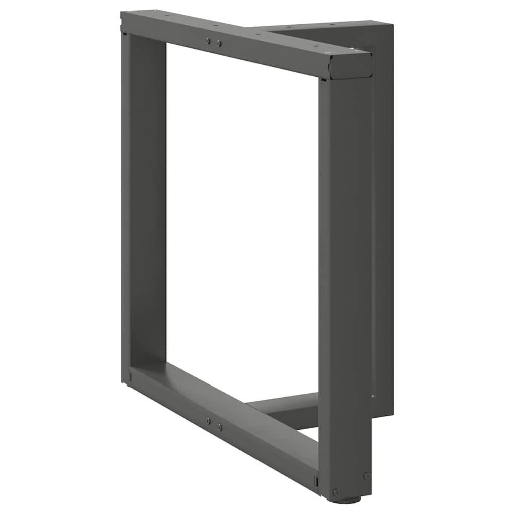 Anthracite Steel T-Shaped Dining Table Legs 2pcs, Adjustable 70x35x72-73cm