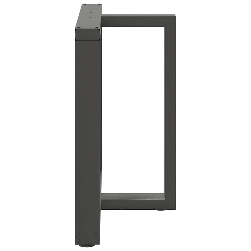 Anthracite Steel T-Shaped Dining Table Legs 2pcs, Adjustable 70x35x72-73cm