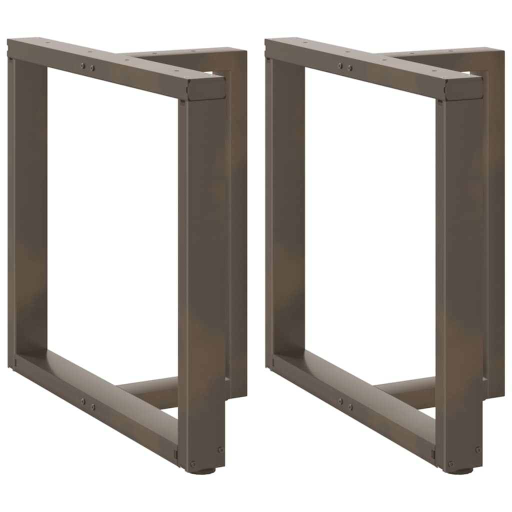 Black Steel T-Shaped Dining Table Legs 2pcs, Adjustable Height 72-73cm