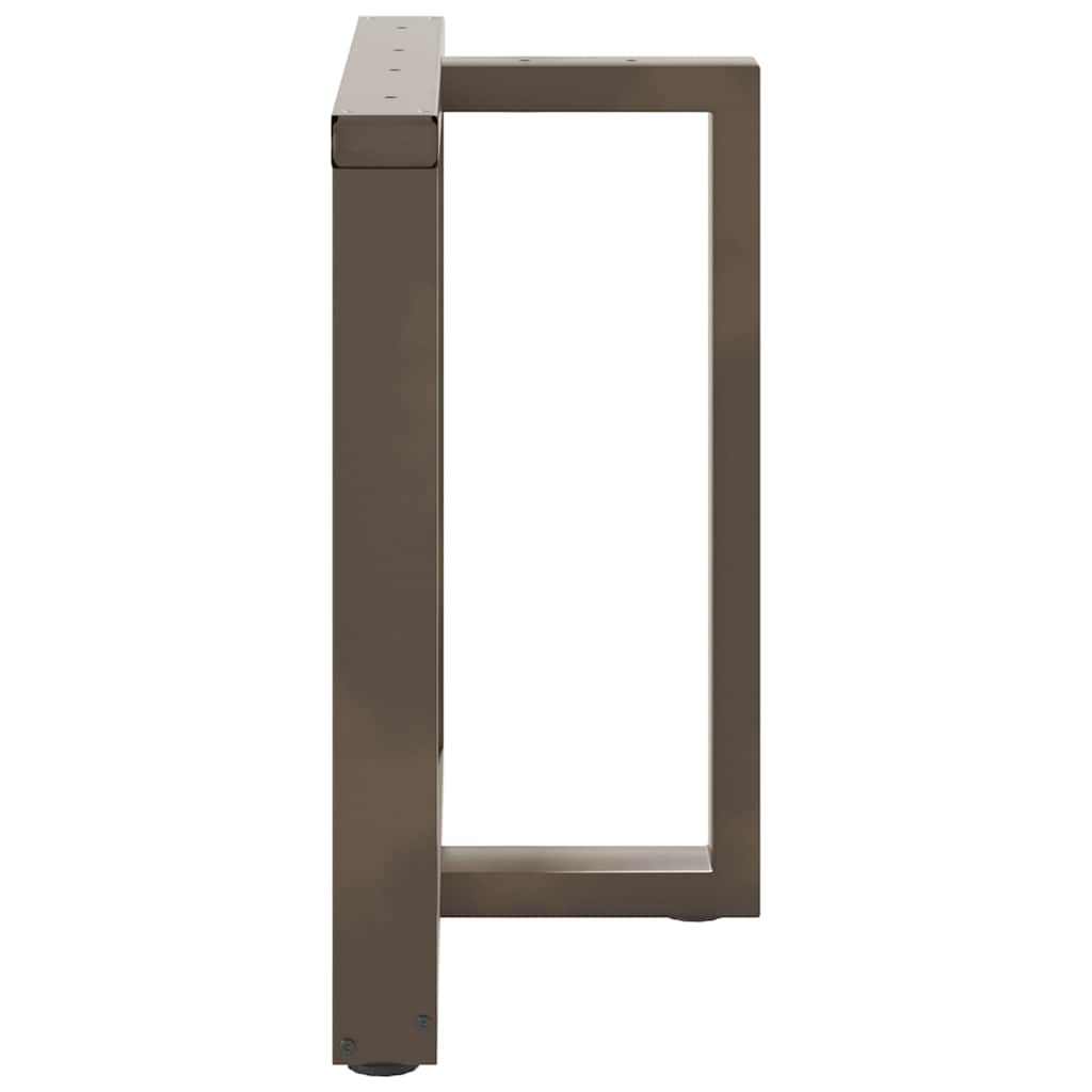 Black Steel T-Shaped Dining Table Legs 2pcs, Adjustable Height 72-73cm