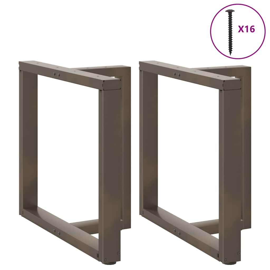 Black Steel T-Shaped Dining Table Legs 2pcs, Adjustable Height 72-73cm