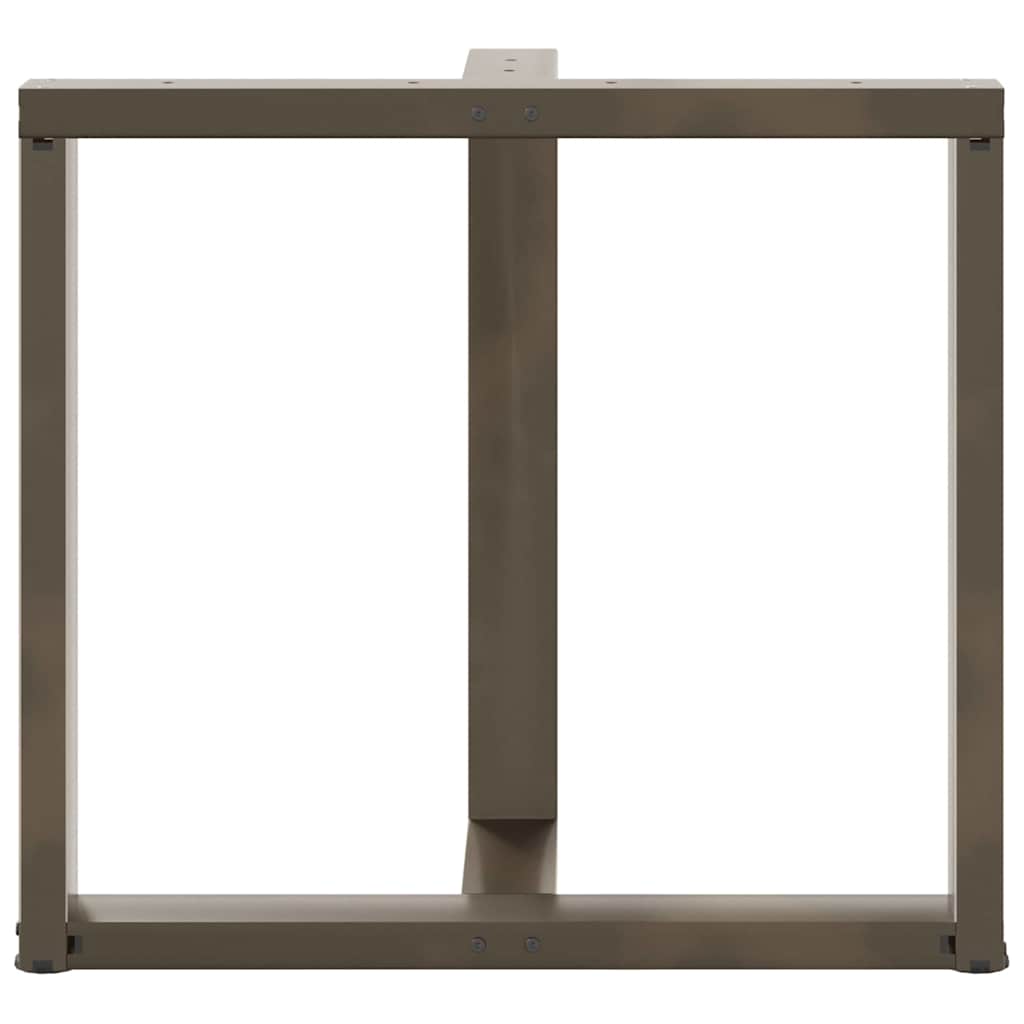 Black Steel T-Shaped Dining Table Legs 2pcs, Adjustable Height 72-73cm