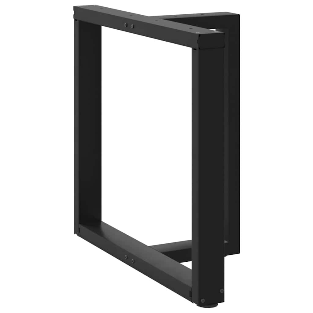 Adjustable T-Shaped Steel Dining Table Legs, Black, Set of 2