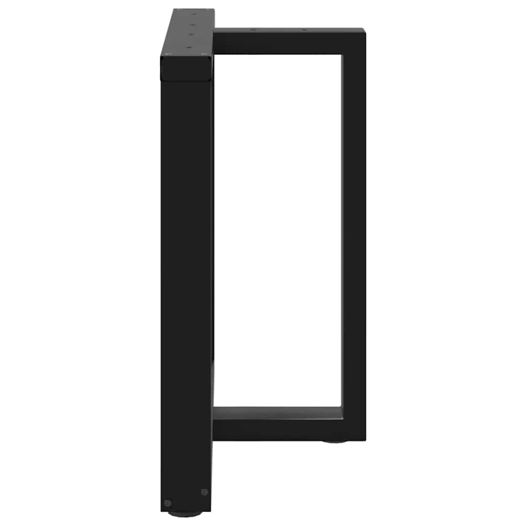 Adjustable T-Shaped Steel Dining Table Legs, Black, Set of 2