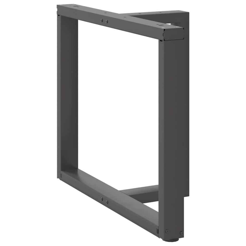 Anthracite Steel T-Shaped Dining Table Legs 2pcs, Adjustable 90x35 cm