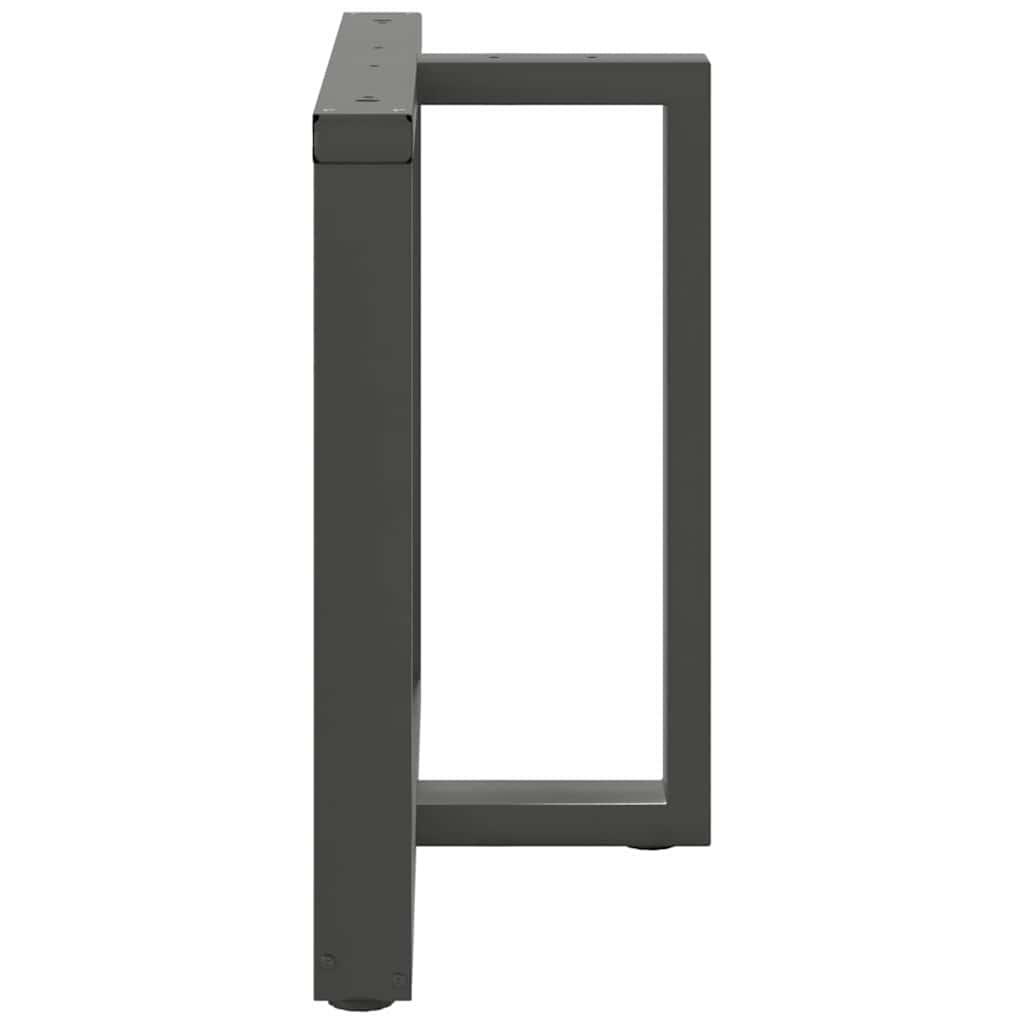 Anthracite Steel T-Shaped Dining Table Legs 2pcs, Adjustable 90x35 cm