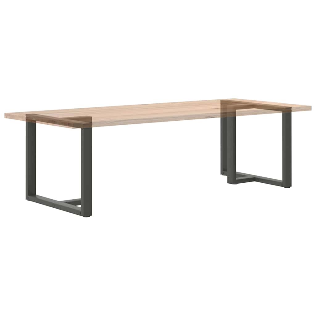Anthracite Steel T-Shaped Dining Table Legs 2pcs, Adjustable 90x35 cm