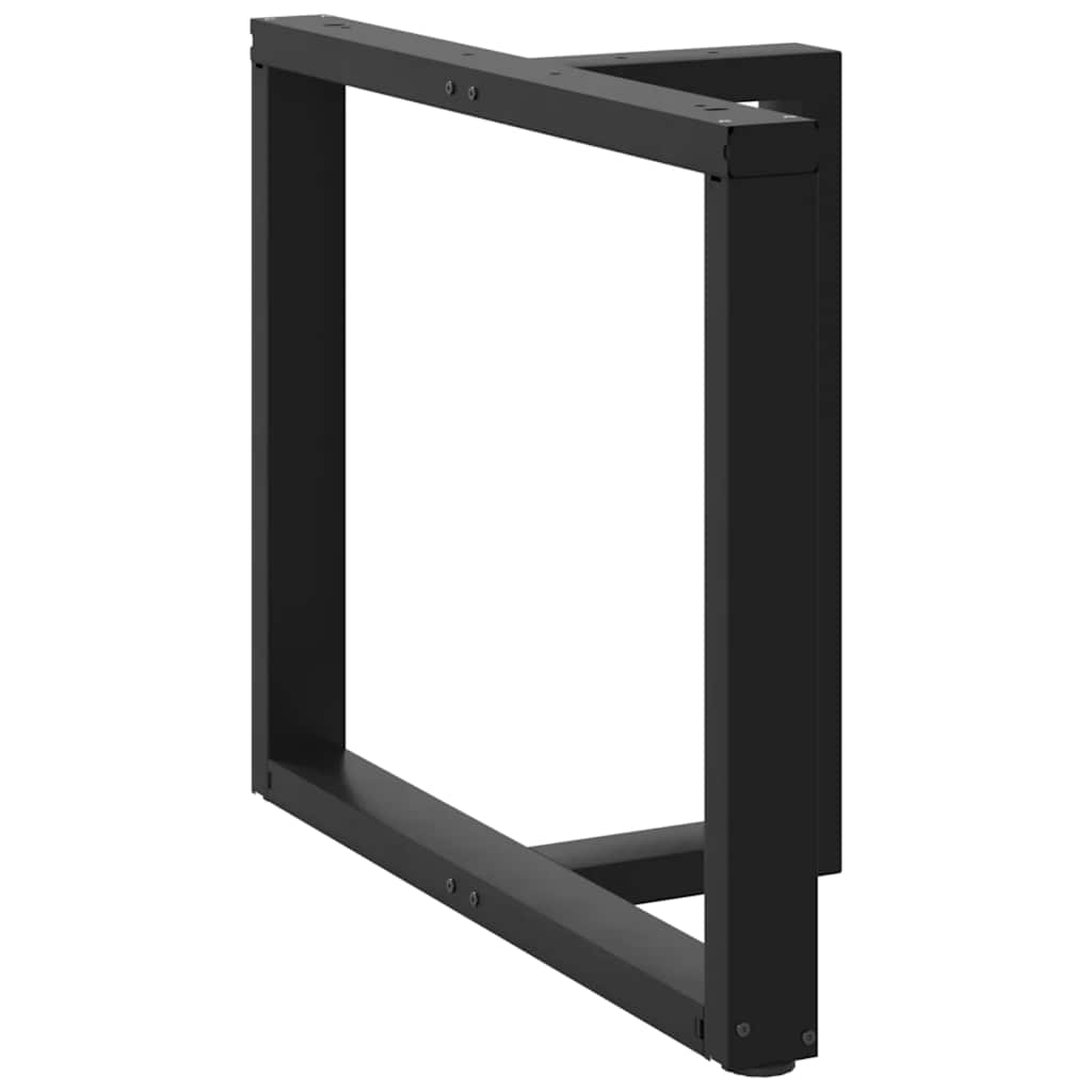 Black Steel T-Shaped Dining Table Legs 2pcs, Adjustable Height