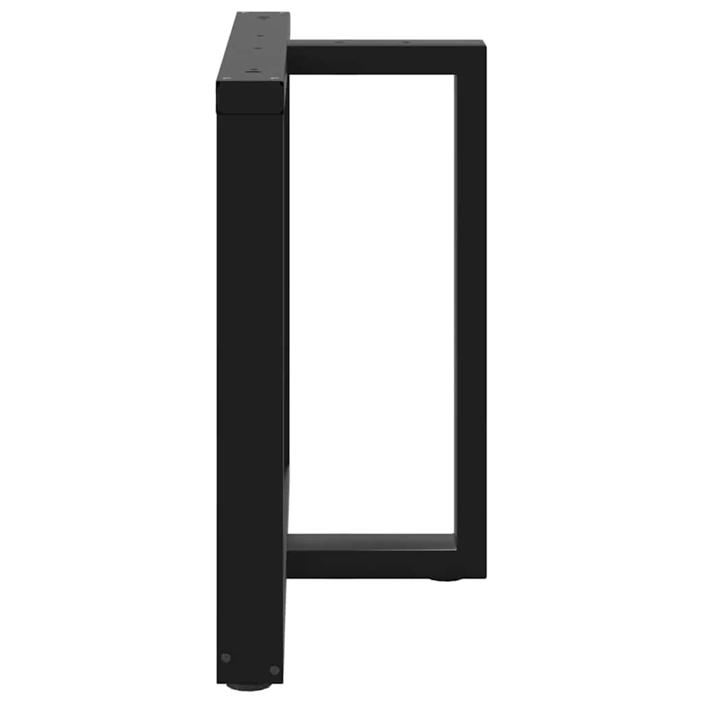 Black Steel T-Shaped Dining Table Legs 2pcs, Adjustable Height