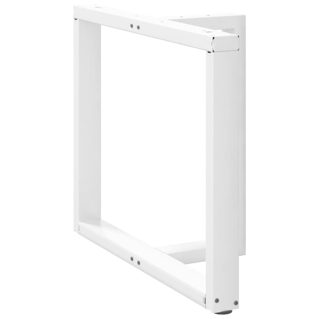 White T-Shaped Steel Dining Table Legs 2pcs, Adjustable Height 72-73 cm