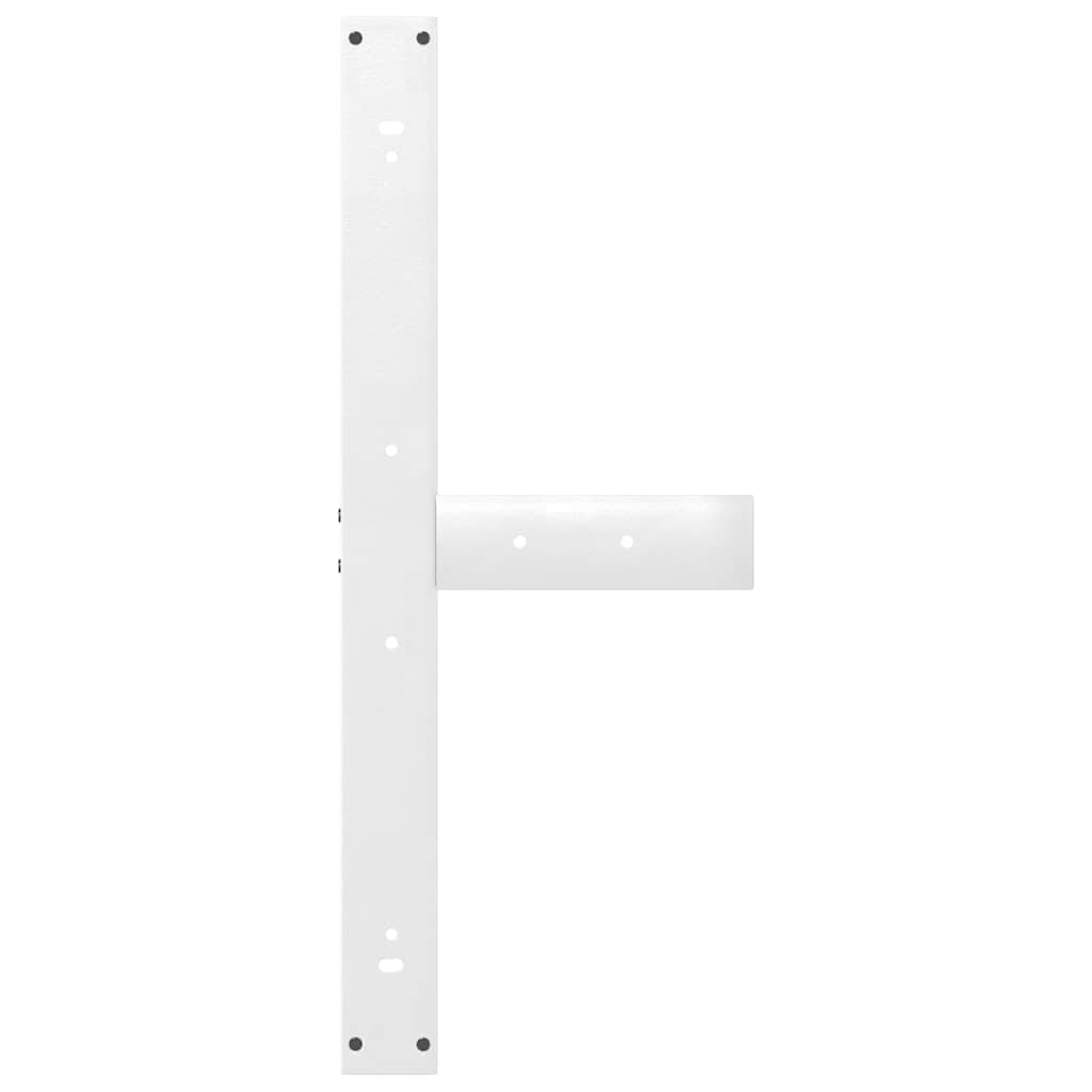 White T-Shaped Steel Dining Table Legs 2pcs, Adjustable Height 72-73 cm
