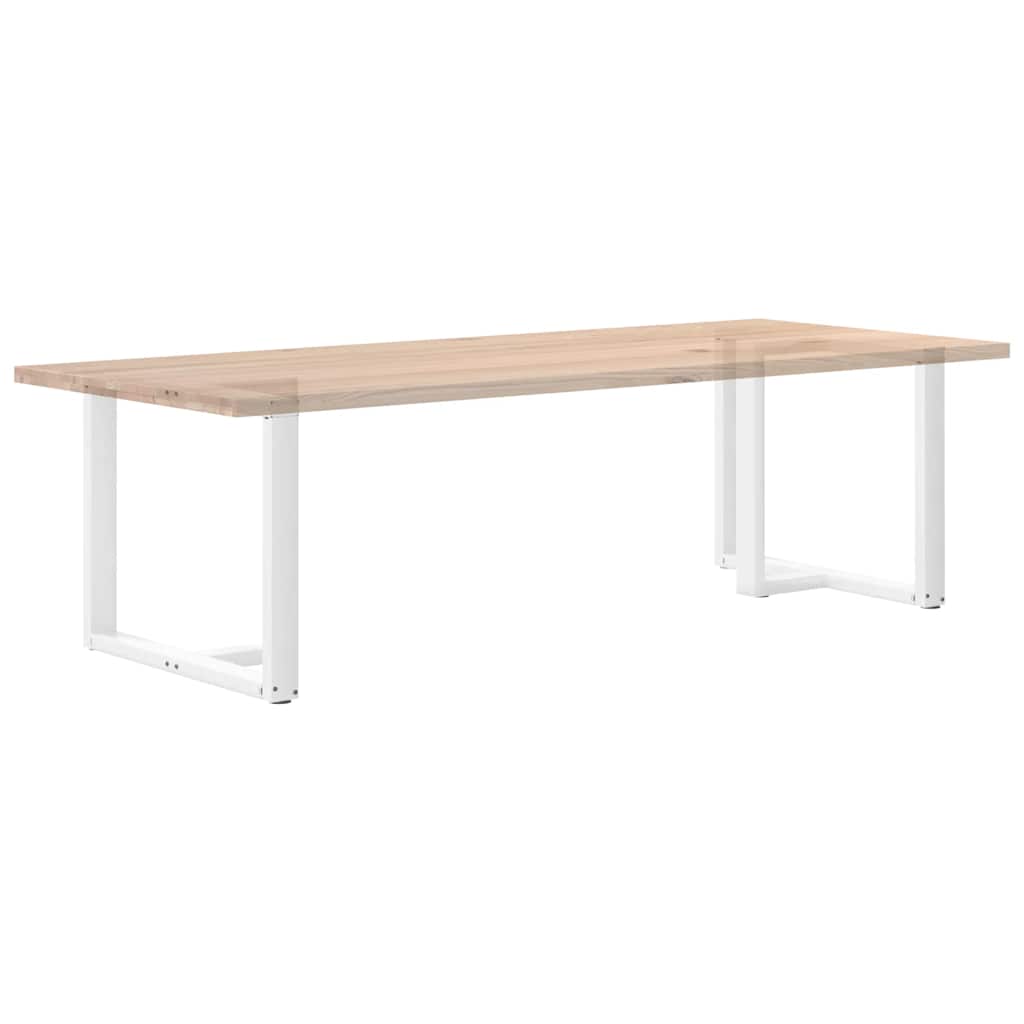 White T-Shaped Steel Dining Table Legs 2pcs, Adjustable Height 72-73 cm
