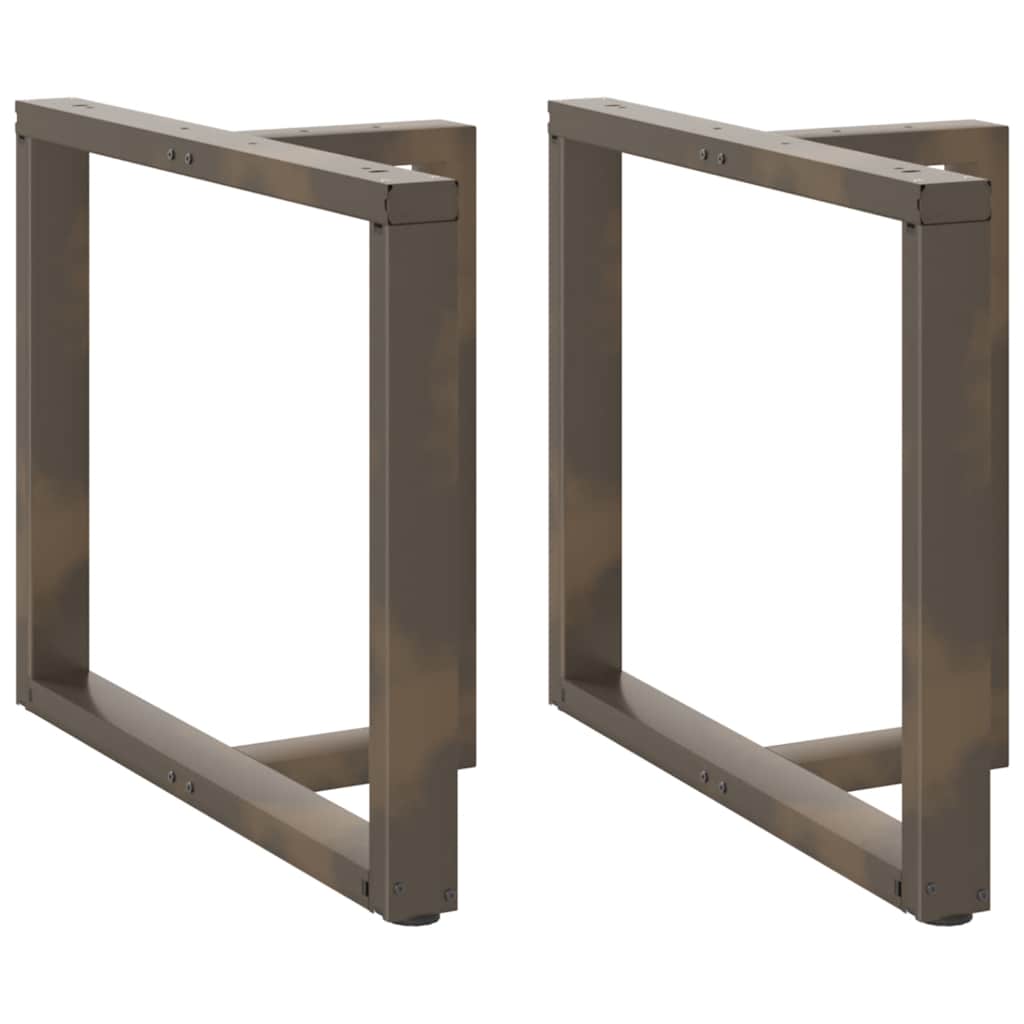 Black Steel T-Shaped Dining Table Legs 2 pcs, Adjustable 100x35 cm