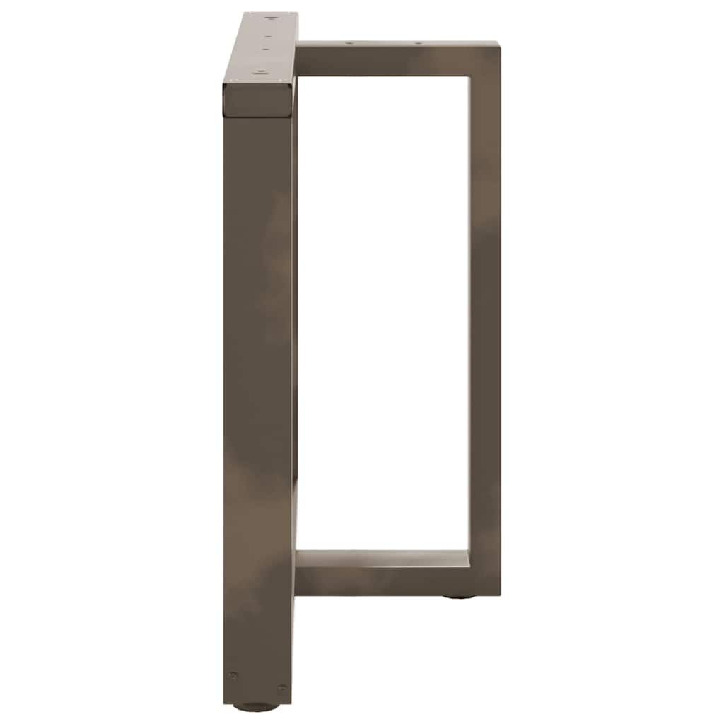 Black Steel T-Shaped Dining Table Legs 2 pcs, Adjustable 100x35 cm