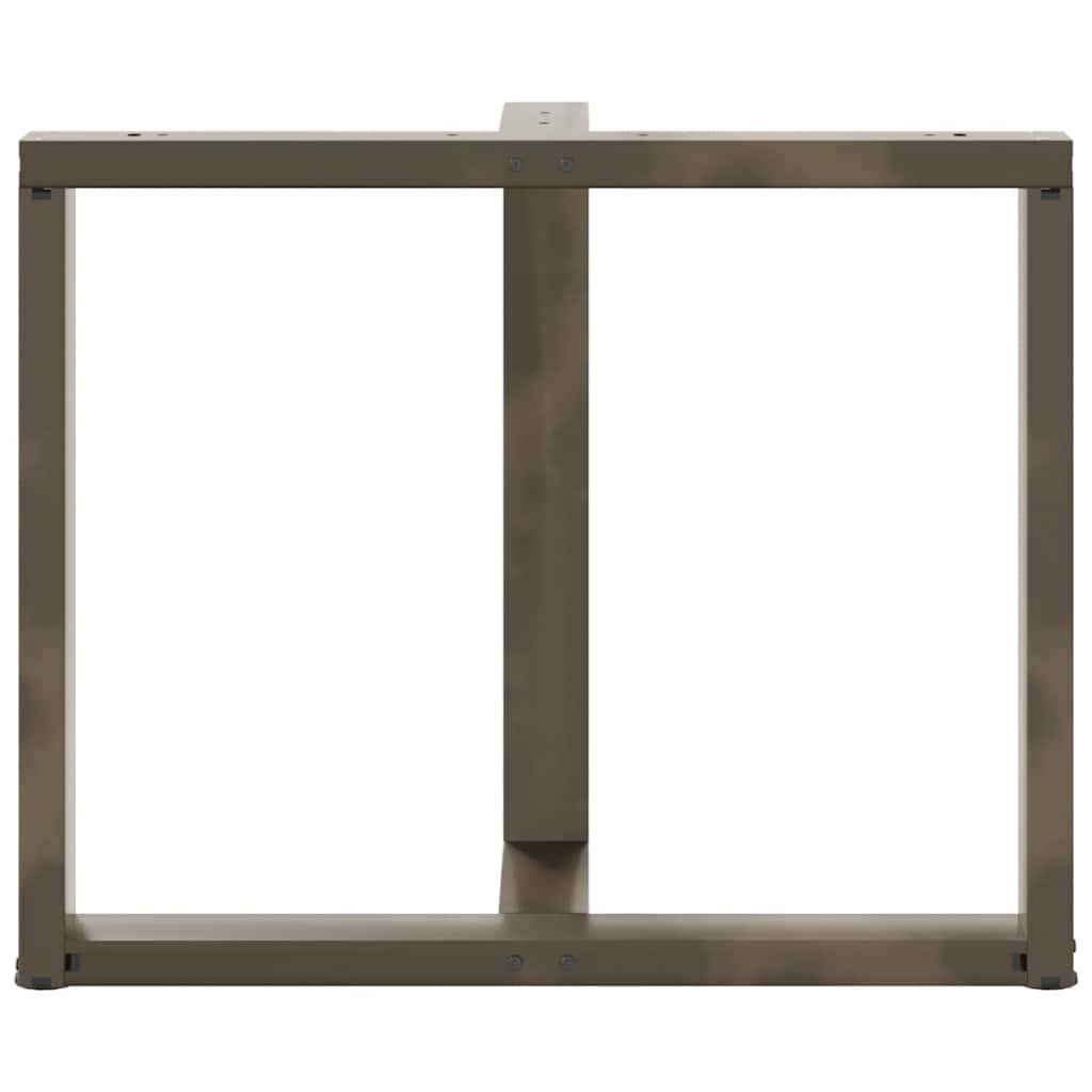 Black Steel T-Shaped Dining Table Legs 2 pcs, Adjustable 100x35 cm