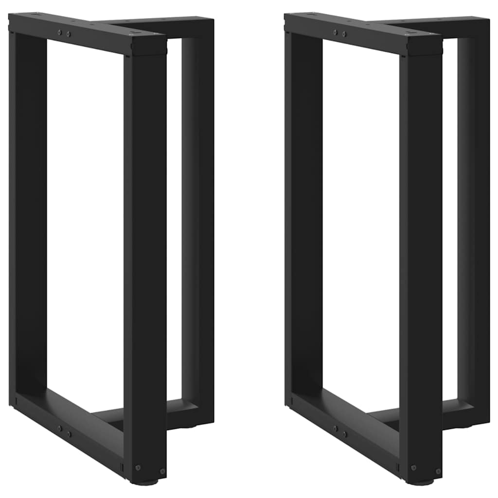 Bar Table Legs T-Shaped 2 pcs Black 60x35x(90-91) cm Steel