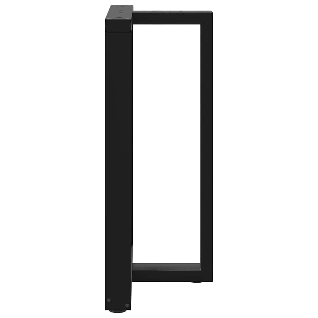 Bar Table Legs T-Shaped 2 pcs Black 60x35x(90-91) cm Steel