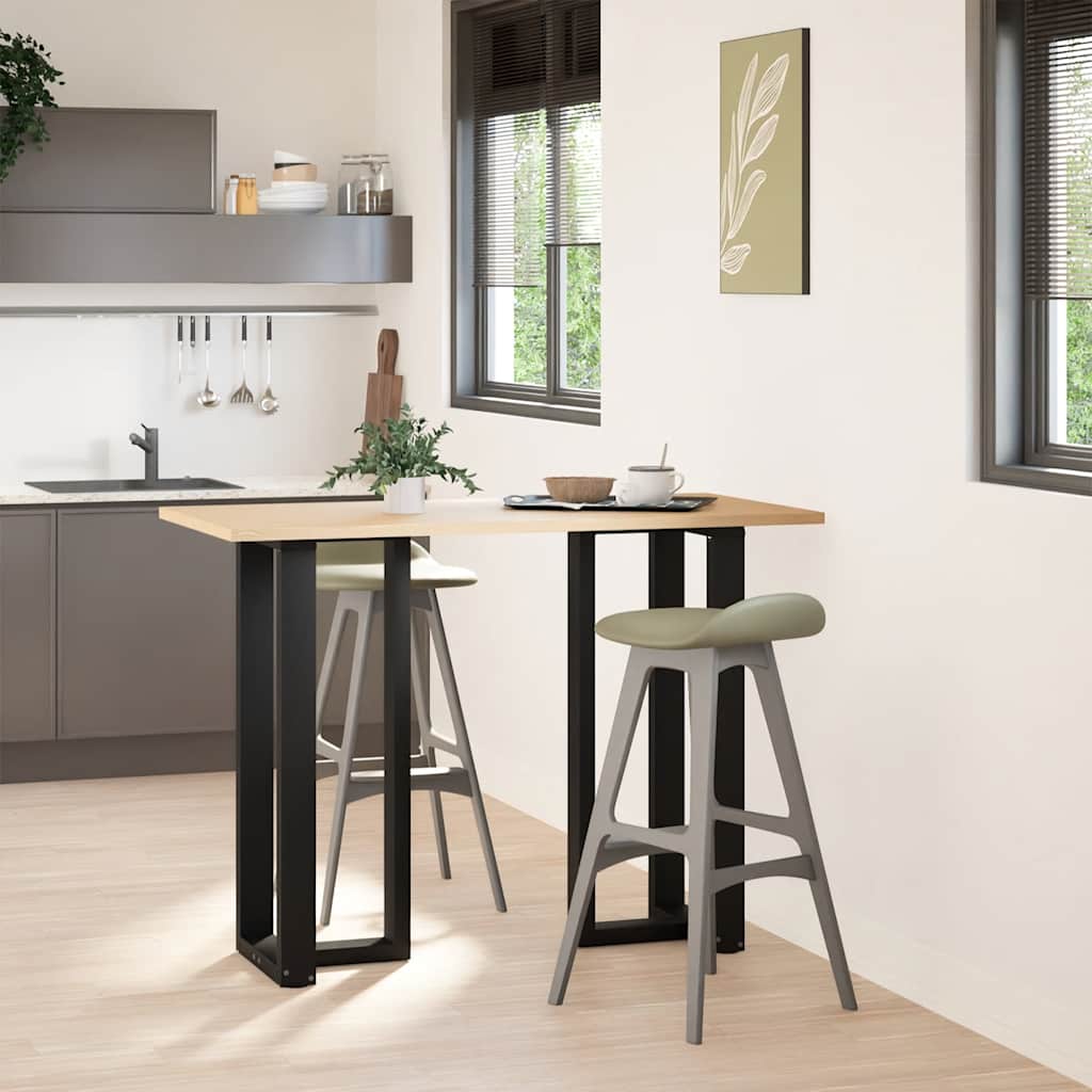 Bar Table Legs T-Shaped 2 pcs Black 40x35x(100-101) cm Steel