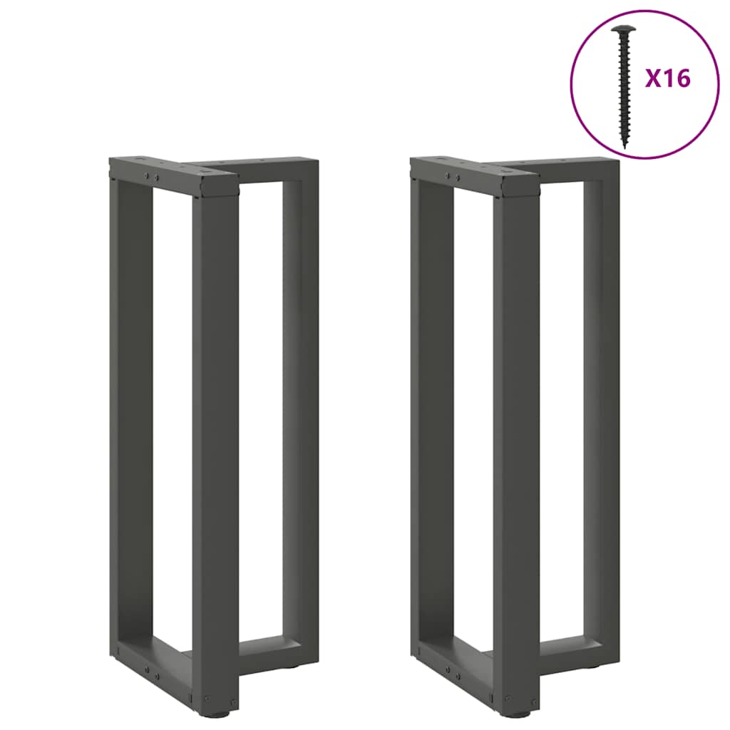 Bar Table Legs T-Shaped 2 pcs Anthracite 40x35x(100-101) cm Steel