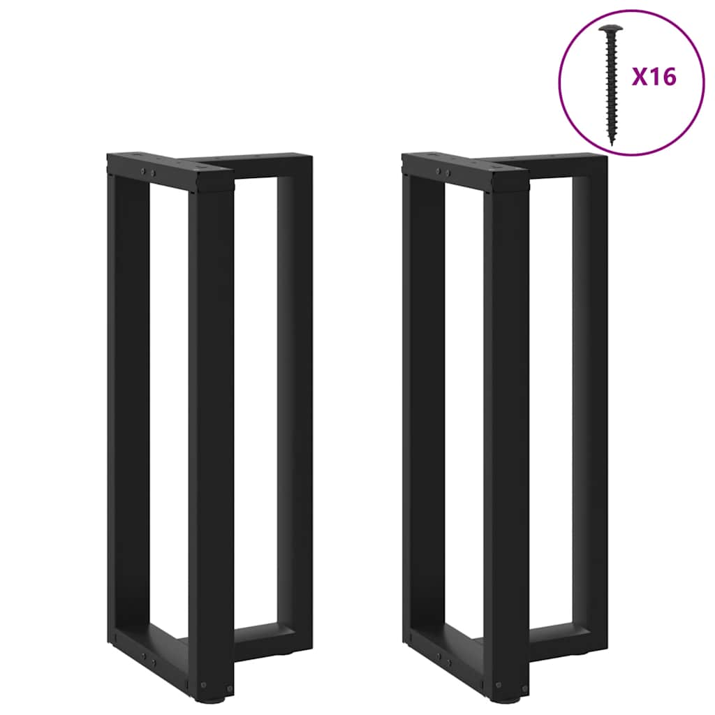 Bar Table Legs T-Shaped 2 pcs Black 50x35x(100-101) cm Steel
