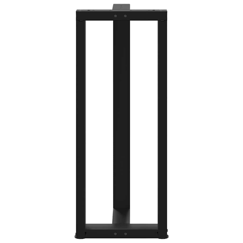 Bar Table Legs T-Shaped 2 pcs Black 50x35x(100-101) cm Steel