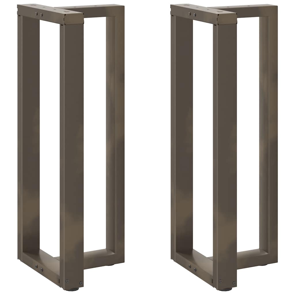 T-Shaped Black Steel Bar Table Legs 2pcs, Adjustable 100-101cm