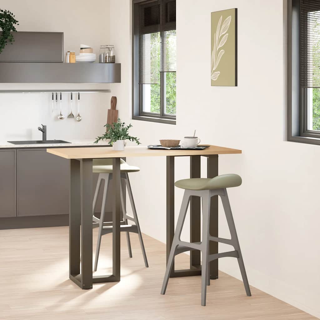 T-Shaped Black Steel Bar Table Legs 2pcs, Adjustable 100-101cm
