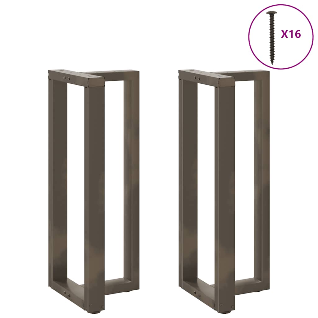 T-Shaped Black Steel Bar Table Legs 2pcs, Adjustable 100-101cm
