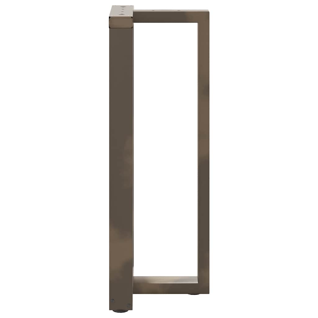 T-Shaped Black Steel Bar Table Legs 2pcs, Adjustable 100-101cm
