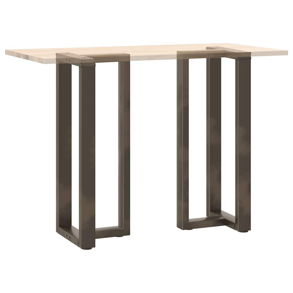 T-Shaped Black Steel Bar Table Legs 2pcs, Adjustable 100-101cm