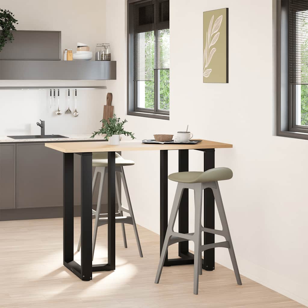 Bar Table Legs T-Shaped 2 pcs Black 60x35x(100-101) cm Steel