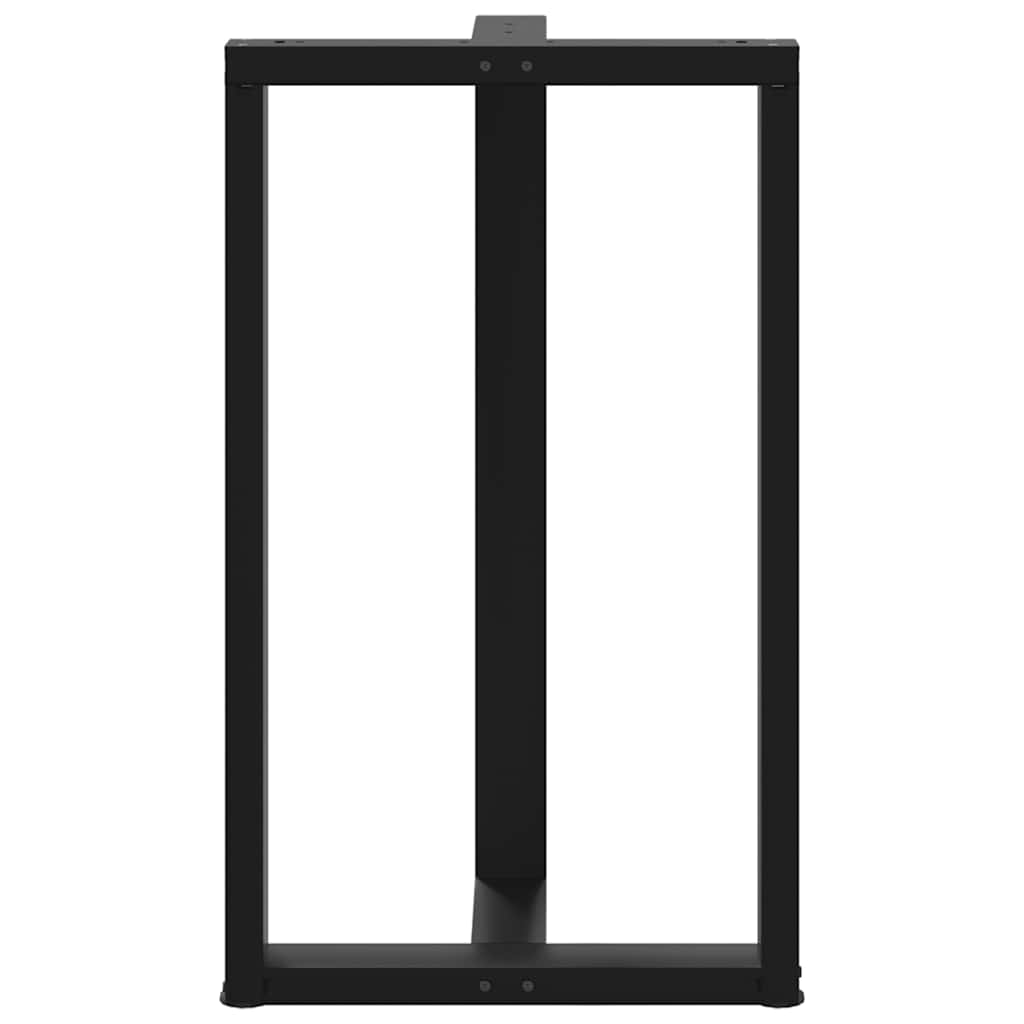 Bar Table Legs T-Shaped 2 pcs Black 60x35x(100-101) cm Steel
