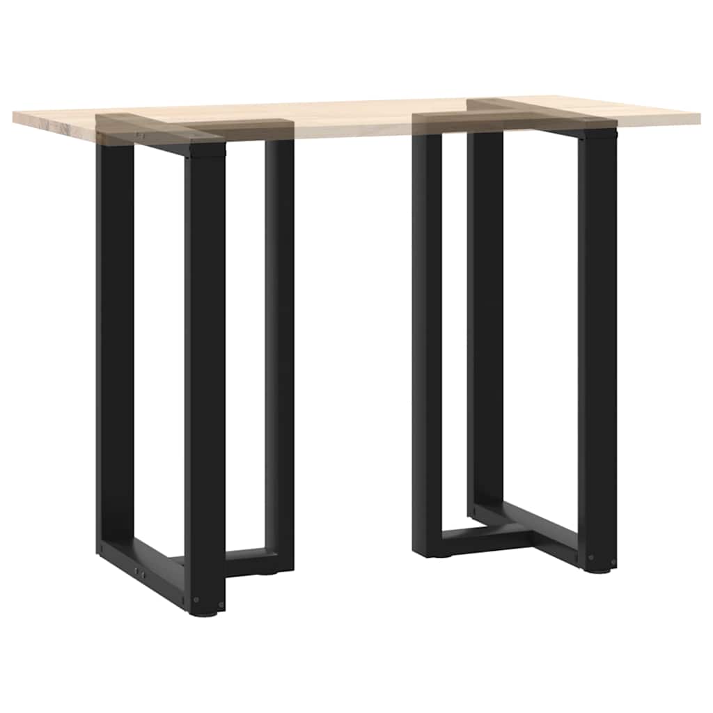 Bar Table Legs T-Shaped 2 pcs Black 60x35x(100-101) cm Steel