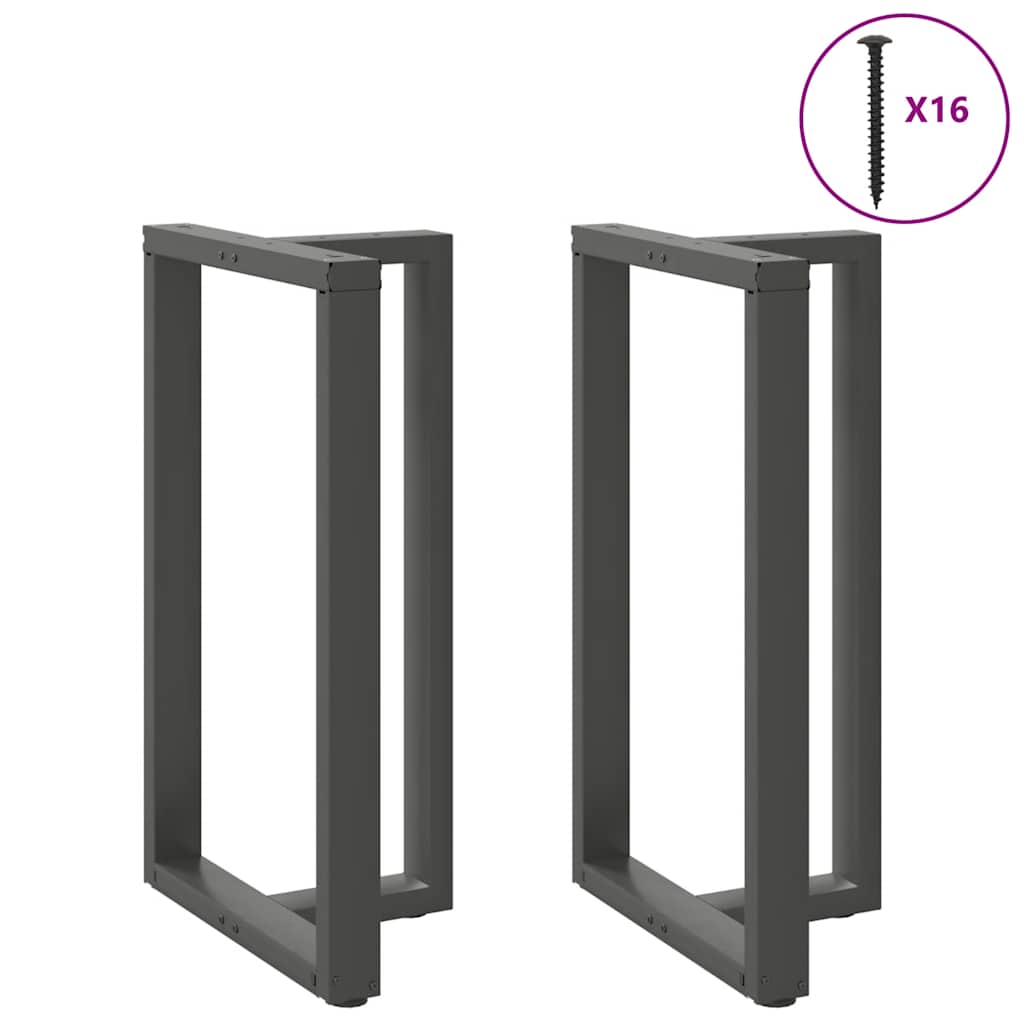 Bar Table Legs T-Shaped 2 pcs Anthracite 60x35x(100-101) cm Steel