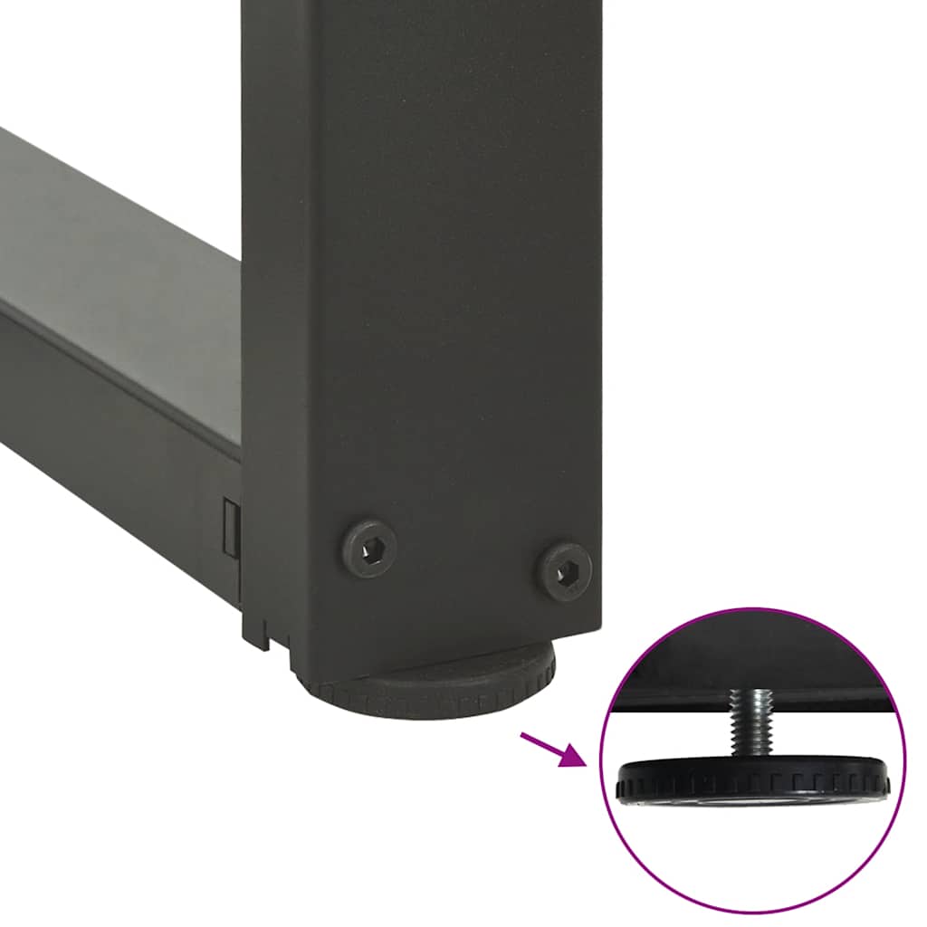 Bar Table Legs T-Shaped 2 pcs Anthracite 60x35x(100-101) cm Steel