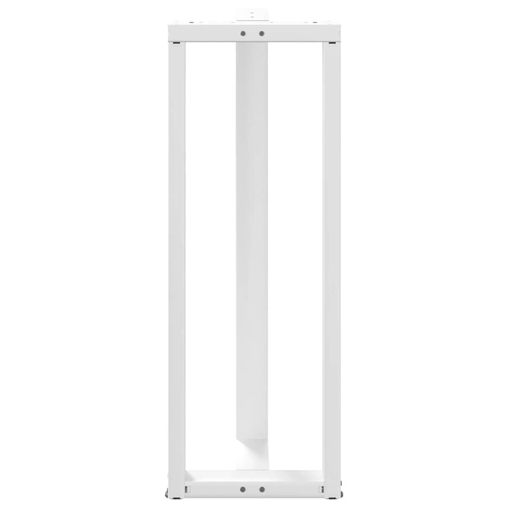 Bar Table Legs T-Shaped 2 pcs White 40x35x(110-111) cm Steel