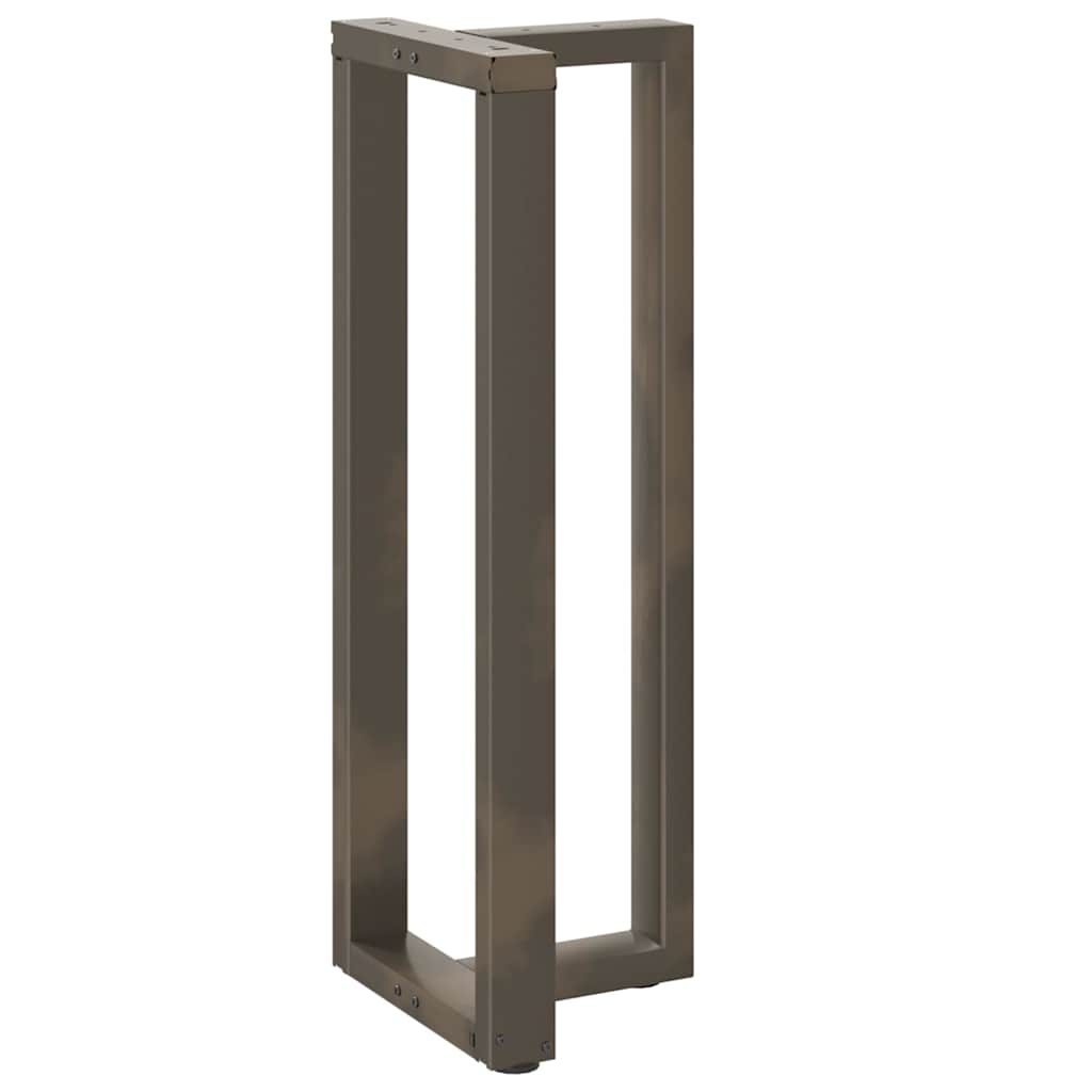 Adjustable Black Steel T-Shaped Bar Table Legs 2pcs 40x35x110-111cm
