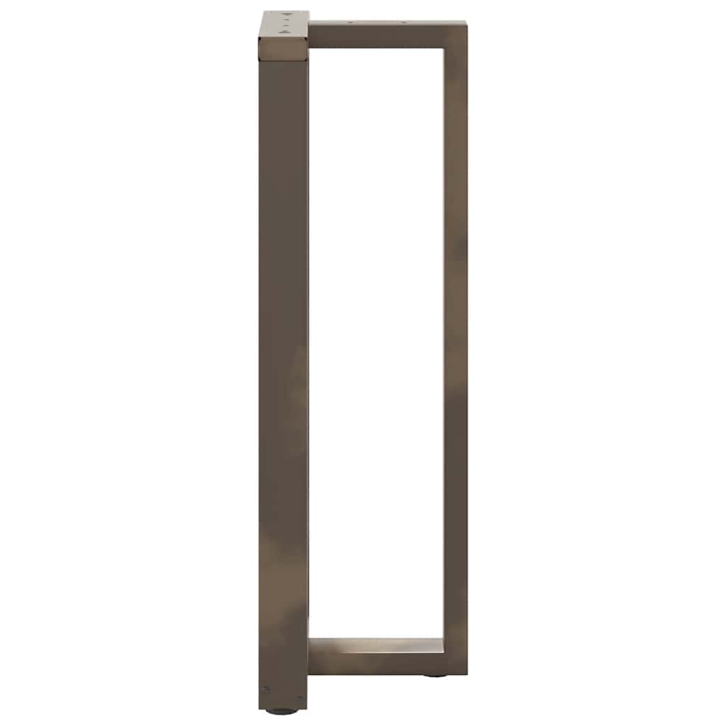 Adjustable Black Steel T-Shaped Bar Table Legs 2pcs 40x35x110-111cm
