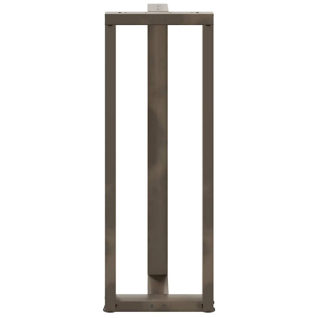 Adjustable Black Steel T-Shaped Bar Table Legs 2pcs 40x35x110-111cm