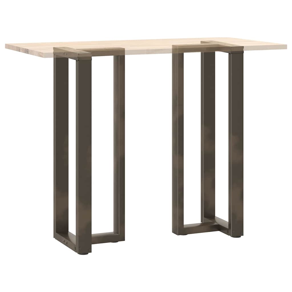 Adjustable Black Steel T-Shaped Bar Table Legs 2pcs 40x35x110-111cm