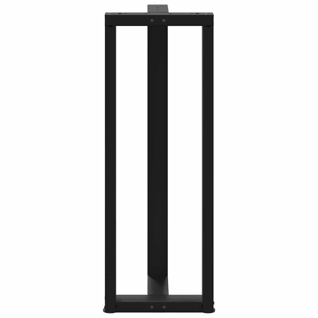 Bar Table Legs T-Shaped 2 pcs Black 50x35x(110-111) cm Steel