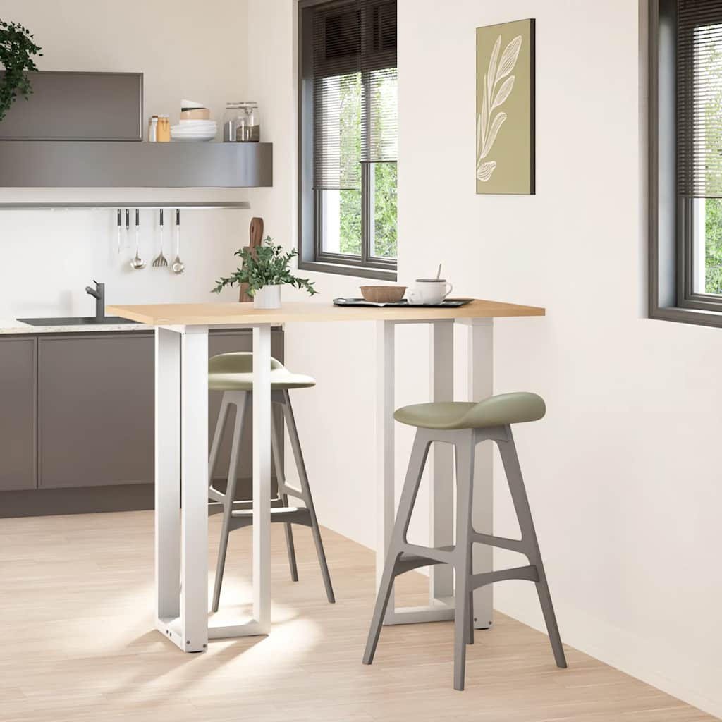 Bar Table Legs T-Shaped 2 pcs White 50x35x(110-111) cm Steel