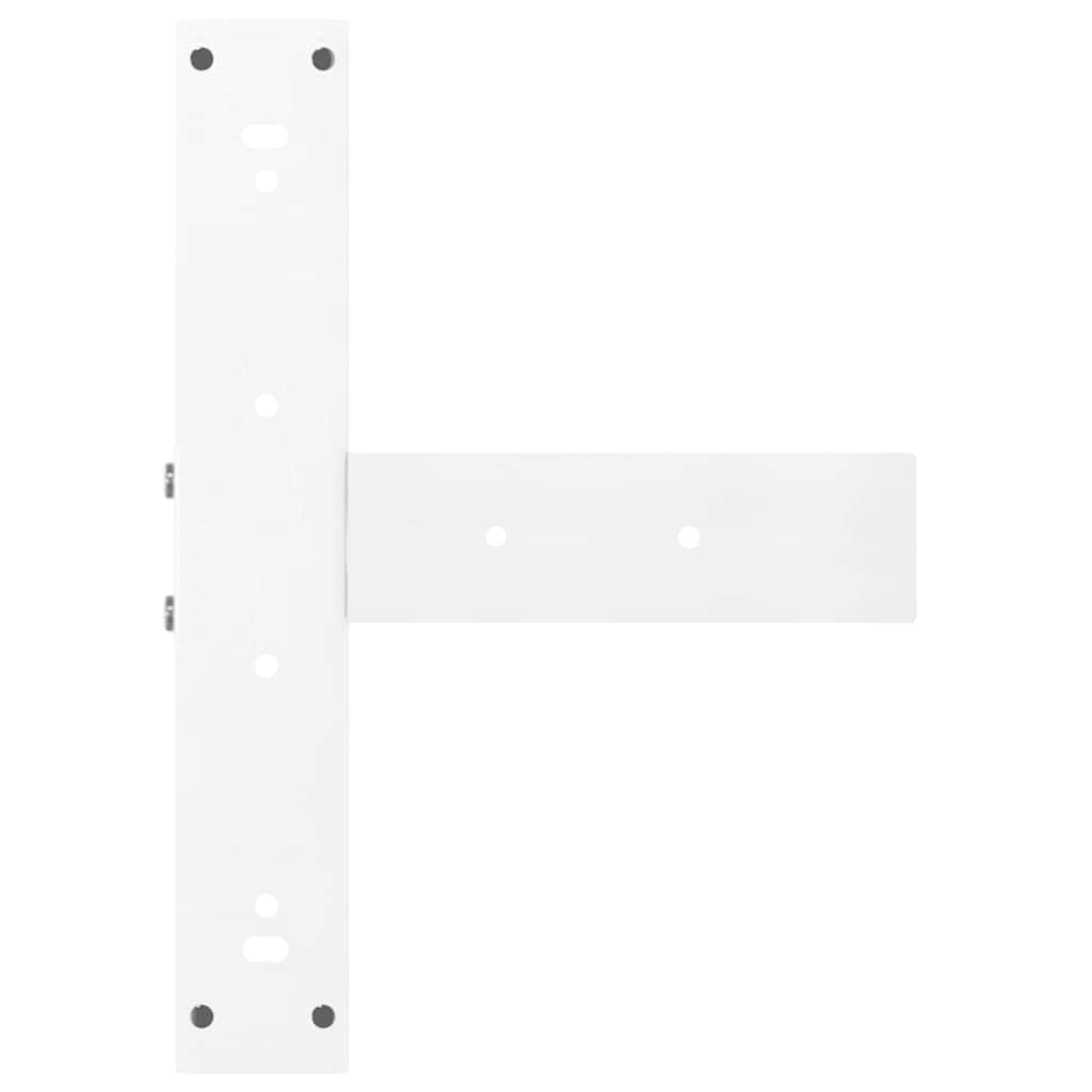 Bar Table Legs T-Shaped 2 pcs White 50x35x(110-111) cm Steel