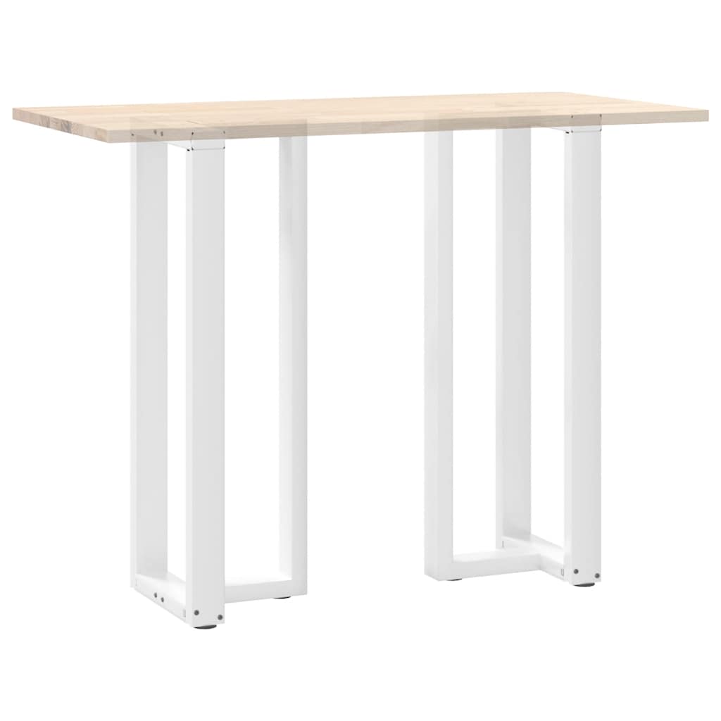 Bar Table Legs T-Shaped 2 pcs White 50x35x(110-111) cm Steel