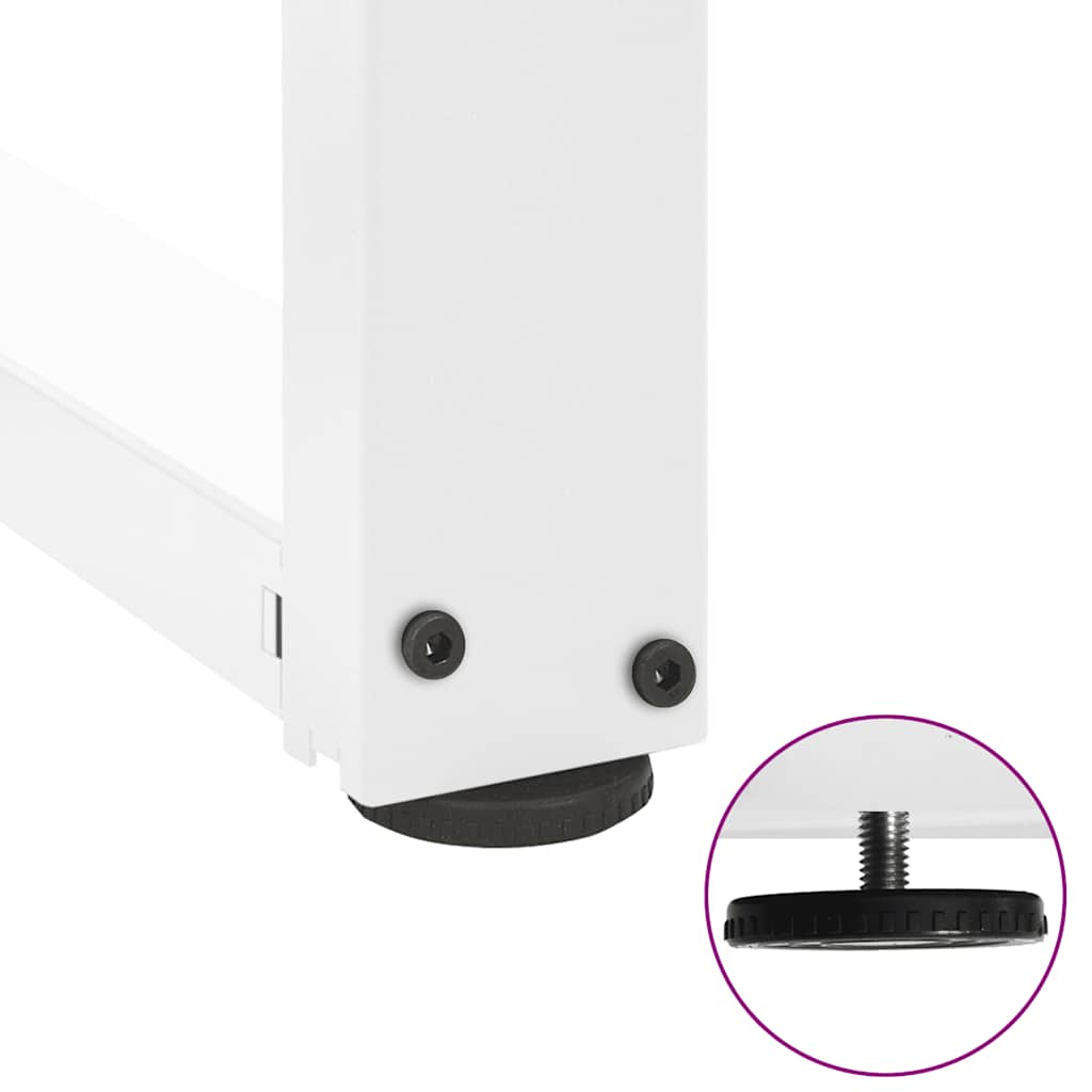 Bar Table Legs T-Shaped 2 pcs White 50x35x(110-111) cm Steel