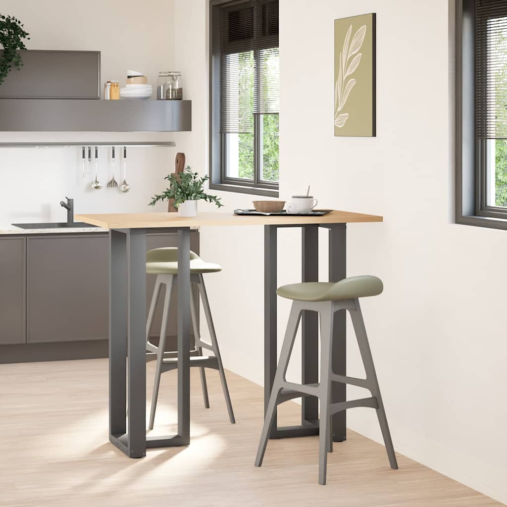Anthracite Steel T-Shaped Bar Table Legs 2pcs 50x35x(110-111) cm