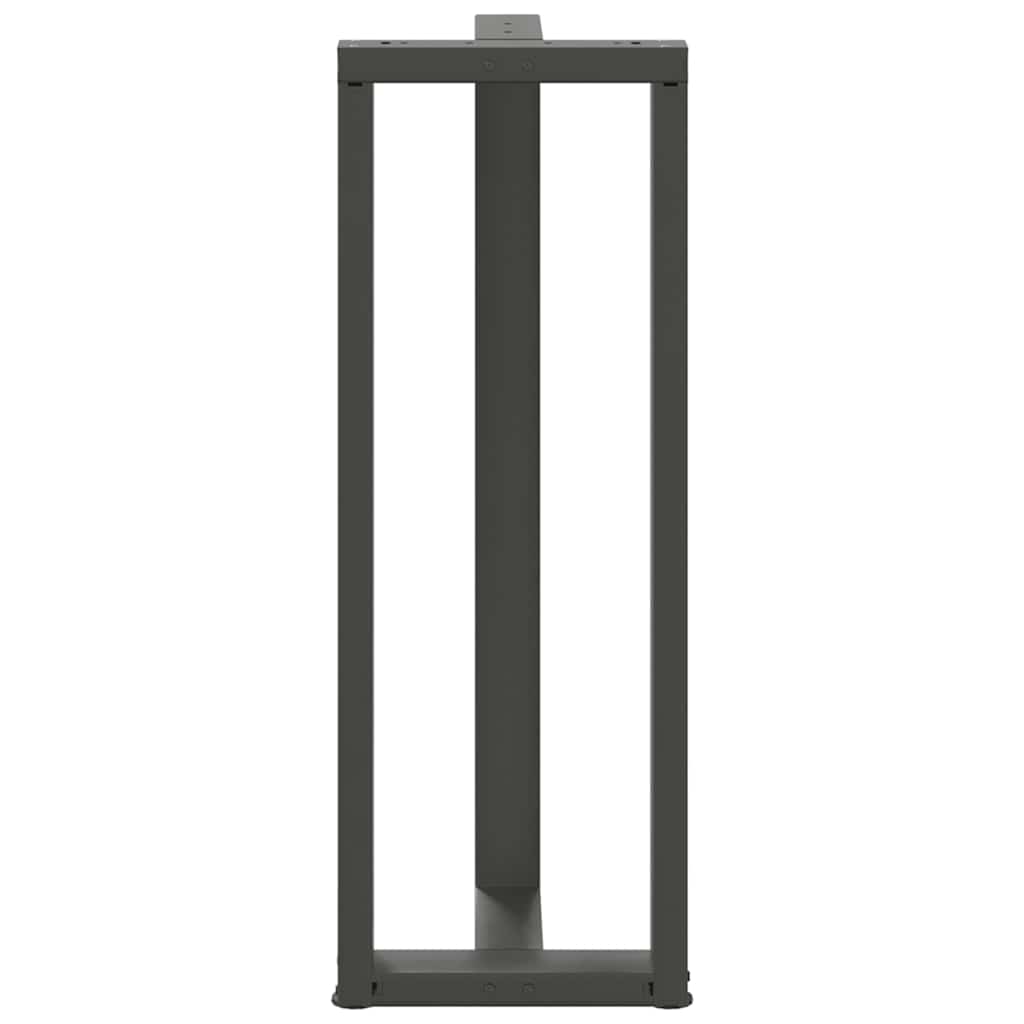 Anthracite Steel T-Shaped Bar Table Legs 2pcs 50x35x(110-111) cm