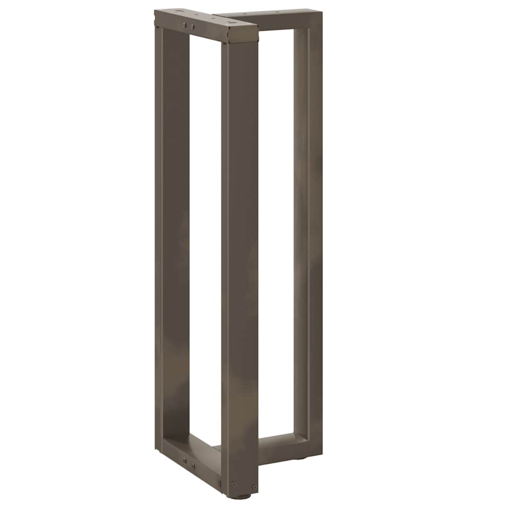 Adjustable Black Steel T-Shaped Bar Table Legs, Set of 2 (50x35x110-111cm)